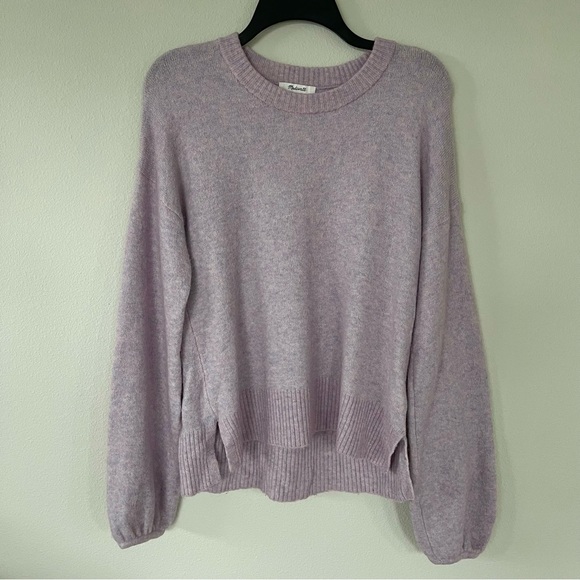 Madewell Alpaca Wool Payton Sweater (Lilac Heather) - Picture 3 of 11